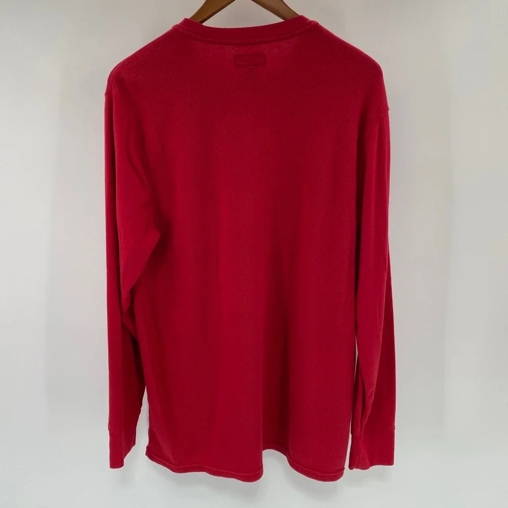 Polo Ralph Lauren Thermal Shirt Mens Extra Large Red Waffle Knit Outdoors Casual